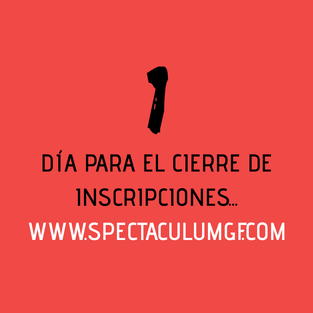 SpectaculumGF's tweet photo. ÚLTIMO DÍA‼️‼️
No hay más tiempo para realizar tu inscripción, hoy es el último día para aprovechar tu oportunidad y vivir una experiencia única y diferente 😱👏 ...
Queremos a todo el mundo en #ModoSpectaculum y sumándose, vamos! 💪
💻 https://t.co/xssFgMxT4A https://t.co/ymG3Btgdbg