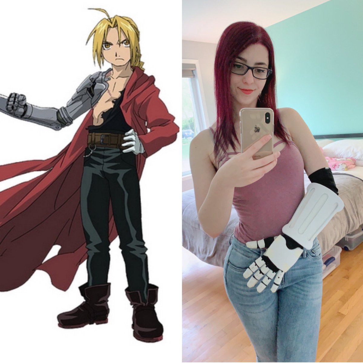 Featured image of post Female Edward Elric Cosplay The coat has a hood and on the back the famous fma symbol is ironed on