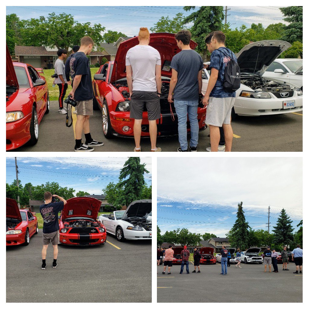 Mrs_V_Harris's tweet photo. Today @StPiusXOCSB photography students had the pleasure of photography cars from The Ottawa Mustang Club @omc_ncma. What an amazing experience!! #ocsbARTS https://t.co/ObgWUr1id9