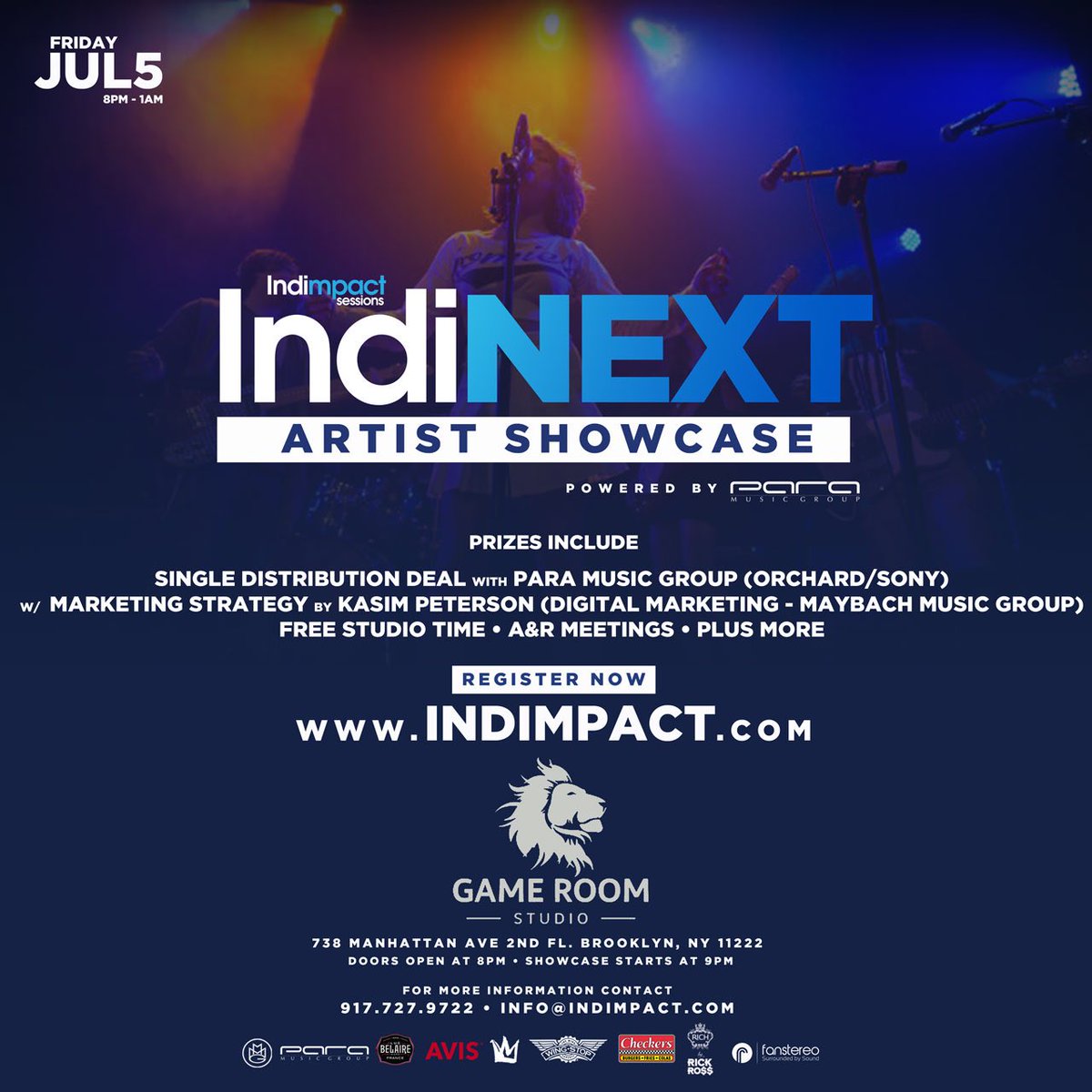 indimpact's tweet photo. NYC!! Get ready for #Indimpact’s #IndiNext Artist Showcase powered by @paramusicgroup
Tag your favorite up & coming artists regardless of genre and tell them they don’t want to miss this opportunity!
July 5th | 8pm - 1am
Register Now via https://t.co/zUTnDWdCS5 https://t.co/R7g0MLIkmv