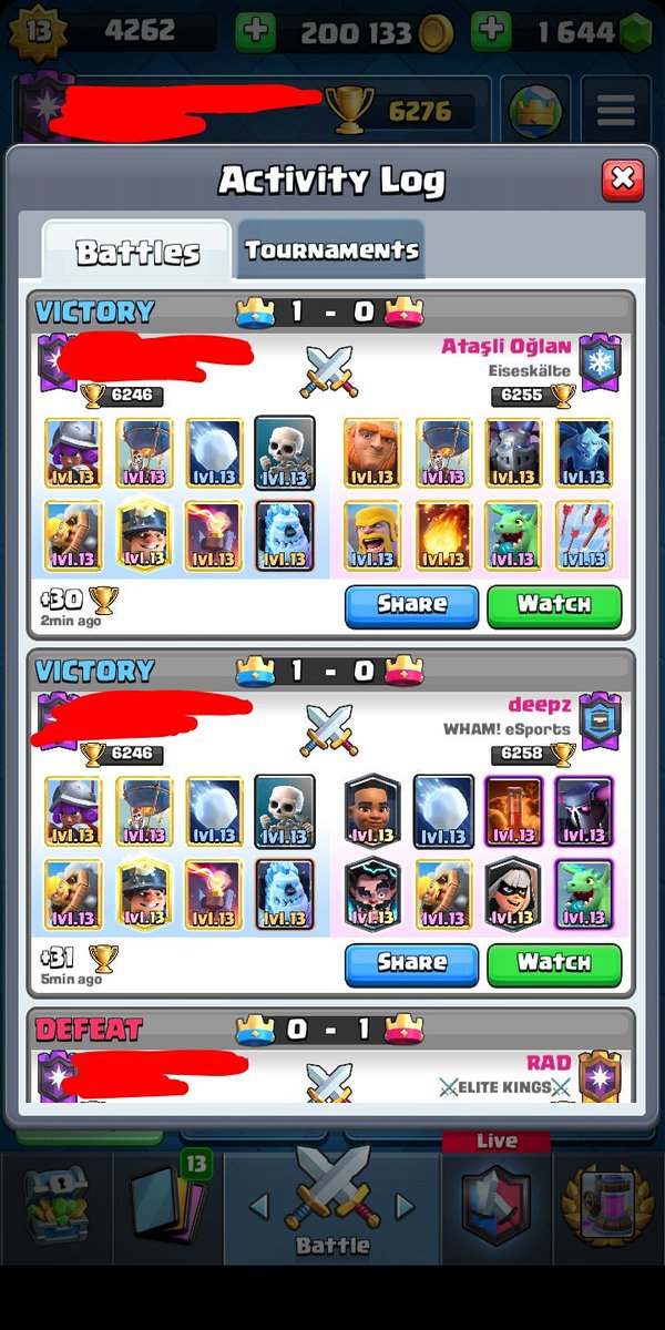 _JokeCr's tweet photo. @ClashRoyale Do you hate me so much that I even can't get the 31 trophies from deepz 😭. Still he lost his trophies, but I didn't gain them. https://t.co/Onwhc7dQlp