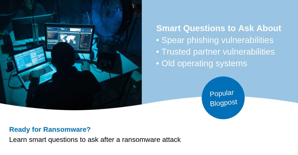 jelonek_j's tweet photo. In this popular blog, see if you are ready for a #ransomware attack: https://t.co/h8Hu8948Hr See smart questions to ask after a successful attack. #malware #networksecurity #threatdetection #threatprevention #APT https://t.co/MKs7pfm3U1