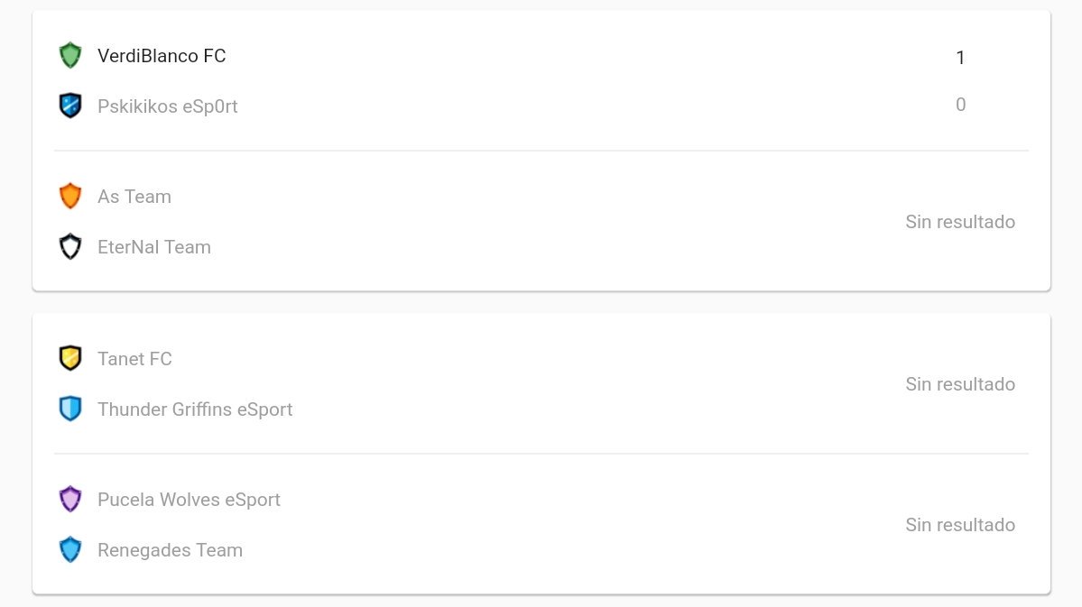 Ayer se jugó la primera eliminatoria para los playoffs de ascenso a 1a Div. de la TPFLeague
<a href="/VerdiblancoF/">VerdiBlanco FC</a> vs <a href="/Psikikos_eSport/">Psikikos eSport Official®️</a> con un resultado de 1-0 y ya espera a <a href="/Tanet_Fc/">Tanet Fc</a> o a @GriffinsThunder en la semifinal

Por otra parte,  hoy juegan <a href="/pucelawolveses1/">Pucela Wolves eSports</a> vs @RenegadesFIFA