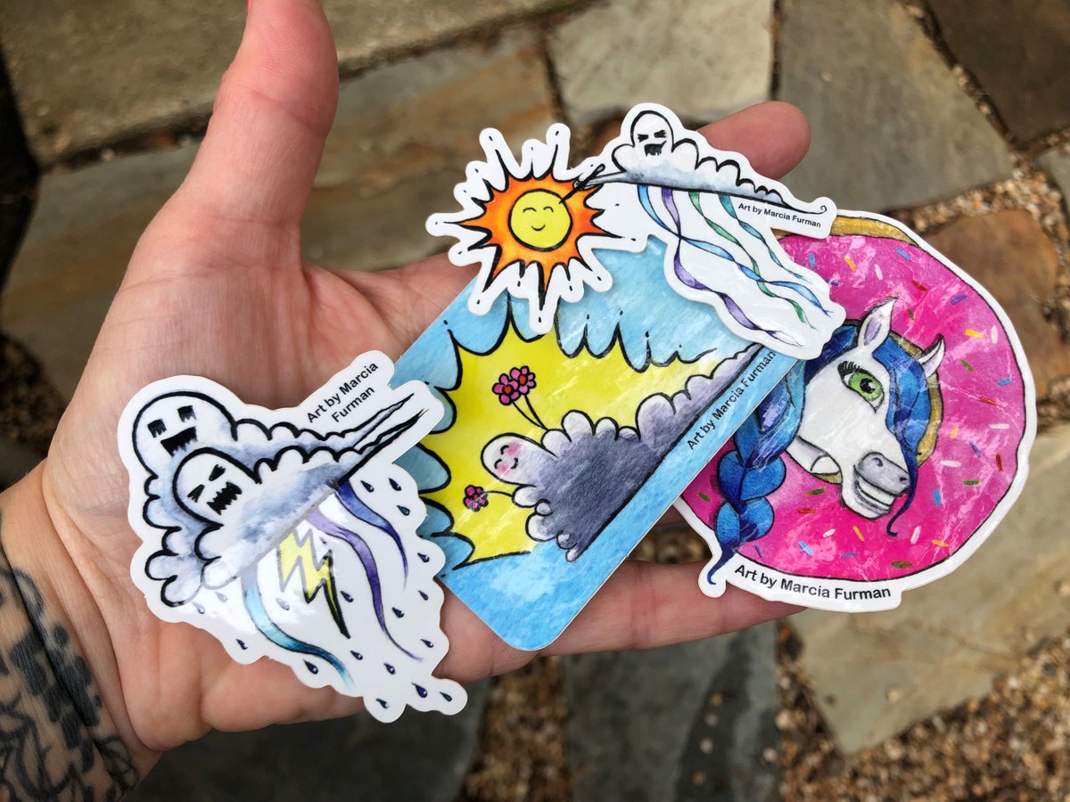 MarciaFurman's tweet image. Do you love stickers like I do? Get these waterproof, vinyl stickers ONLY through my Patreon! Just $5 a month gets one sticker sent to your door every month AND access to a bunch of other Patreon exclusive content! 
patreon.com/marciafurman
