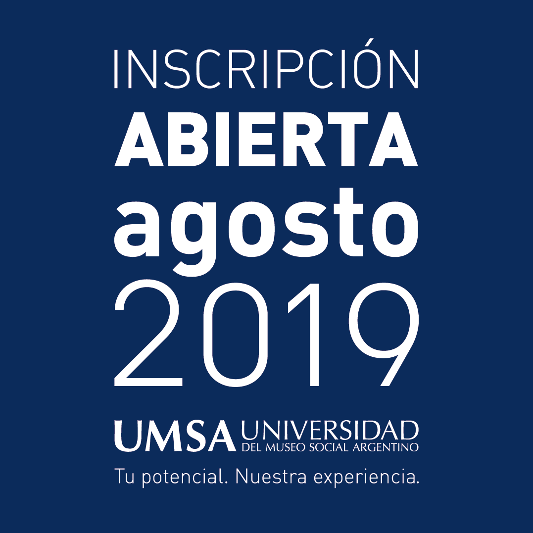 Empezá en AGOSTO 2019 tu carrera de: Abogacía, Martillero Público y Corredor de Comercio, Psicología, Servicio Social, Peritaje y Valuación de Obras de Arte, Diseño del Paisaje, Curaduría e Historia de las Artes, Comercio Internacional.

5530-7600 | 💻 admisiones@umsa.edu.ar