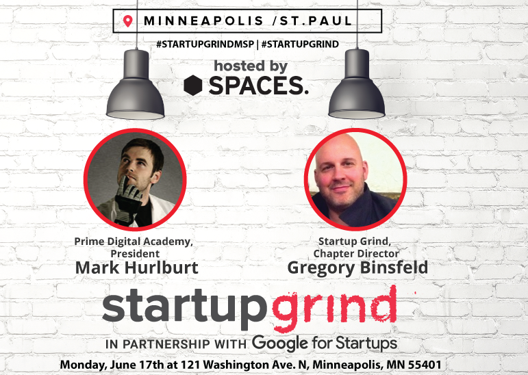 At next weeks <a href="/StartupGrindMSP/">Startup Grind Minneapolis/St. Paul</a>🔥 chat, we have Mark Hurlburt <a href="/markhurlburt/">Mark Hurlburt</a> the President of Prime Digital <a href="/goprimeacademy/">Prime Academy</a>. Learn all about Prime Digital and how you might be able to change your current career path to one more #design and #dev focused. bit.ly/2wSxd7u