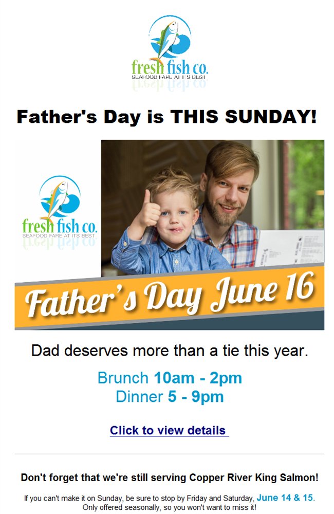 TheFreshFishCo's tweet photo. Hook, Line, and Sink Him to a Fantastic Meal At Fresh Fish Co. This Weekend! https://t.co/QuKiNFcfRI https://t.co/j4k3vGkMOj