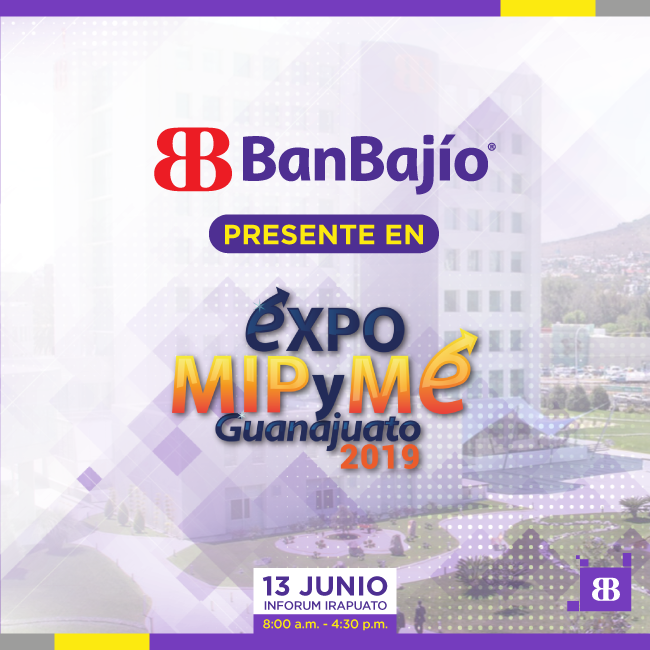 BanBajioMX's tweet photo. Visítanos en Expo MIPyME Guanajuato 2019, te esperamos hoy en @InforumIrapuato. #ExpoMIPyME #Guanajuato https://t.co/C6g9uhqde4