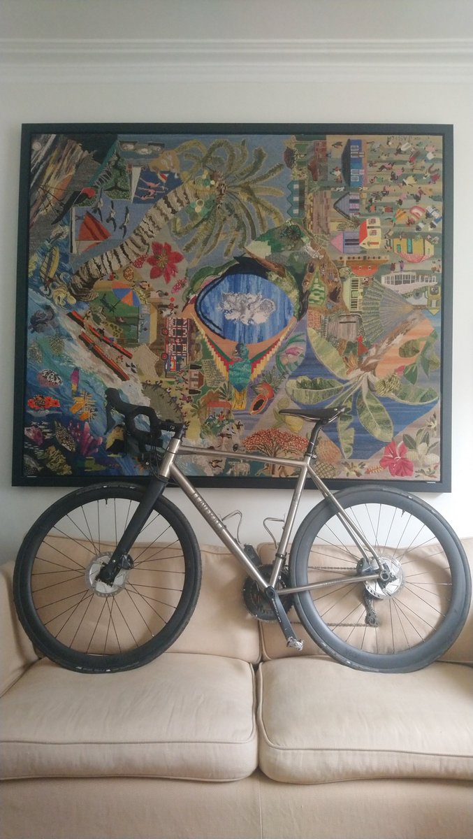 Jamesh5's tweet photo. The steed has got off the sofa and can smell some adventure outside. Setting off in the trail of TE Lawrence through Normandy and Brittany tomorrow night... #YoungLawrenceofArabia #FrenchCastles #JLaverack  #RideAERA #ALifeofAdventure #ultracycling https://t.co/zdc0j13Ttp