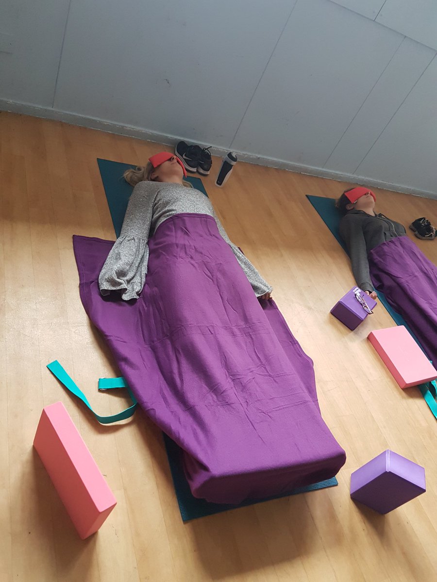 A moment's stillness has the power to rejuvenate our mind and bring clarity in the chaos we live in. Today at the end of the yoga class students tucked under the warm blankets and heavy eye pillows to massage the eyes did a guided relaxation #yoga4all #yogajournal
