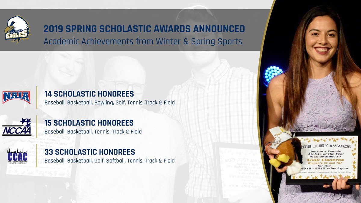judsoneagles's tweet photo. Athletics: Spring 2019 Term Academic Honors Announced
 - https://t.co/dLC7mgHHZT https://t.co/jLAodu99GF