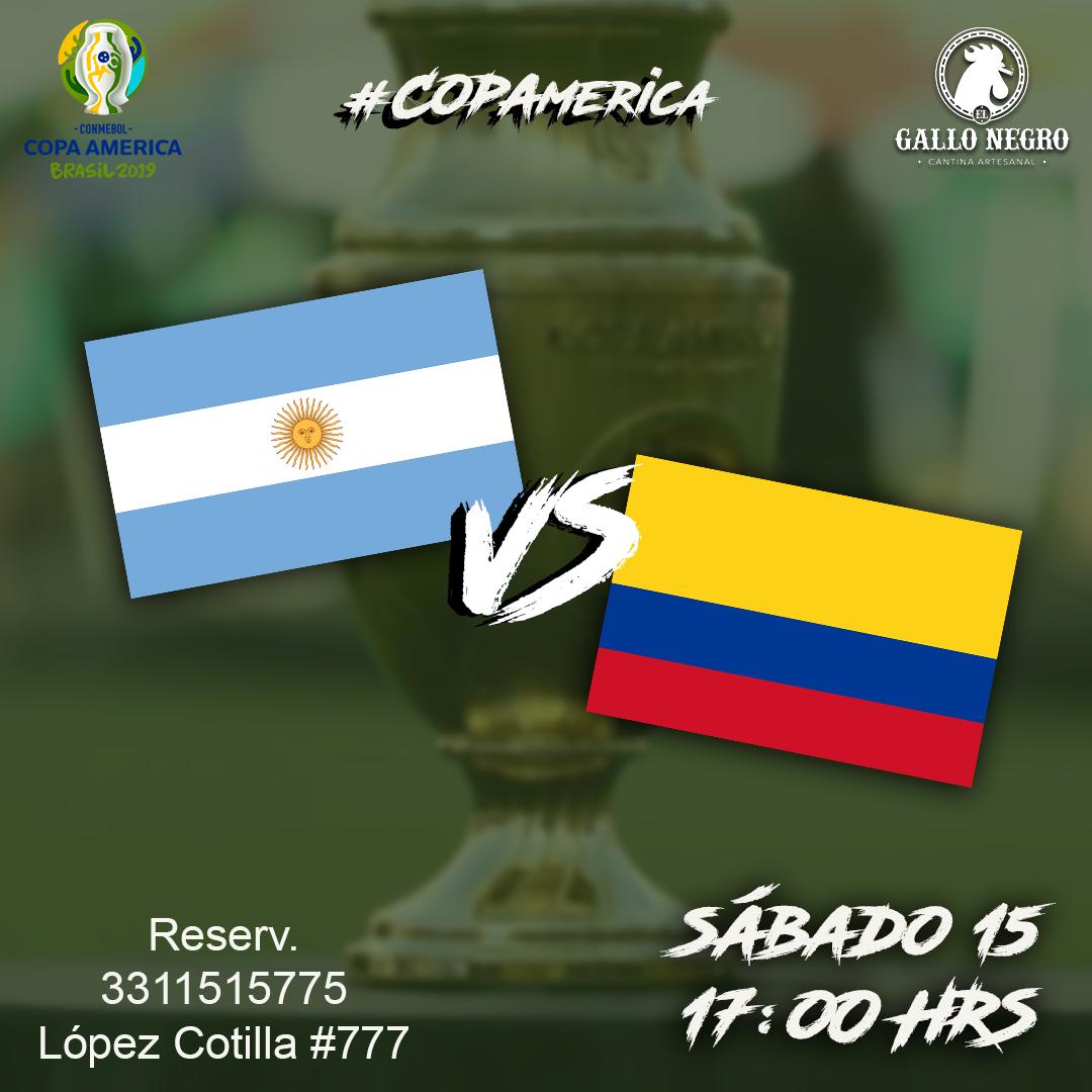 elgallonegrogdl's tweet photo. "Las dos mejores copas de América se juntan y por eso te transmitiremos los mejores partidos. 

Sábado 15 #Argentina 🇦🇷 vs #Colombia 🇨🇴 17:00 hrs en #ElGalloNegro

📥 ¡Reservaciones vía inbox o WhatsApp📱 33 1242 1477 📍López Cotilla #777" https://t.co/JHjLd48mcH