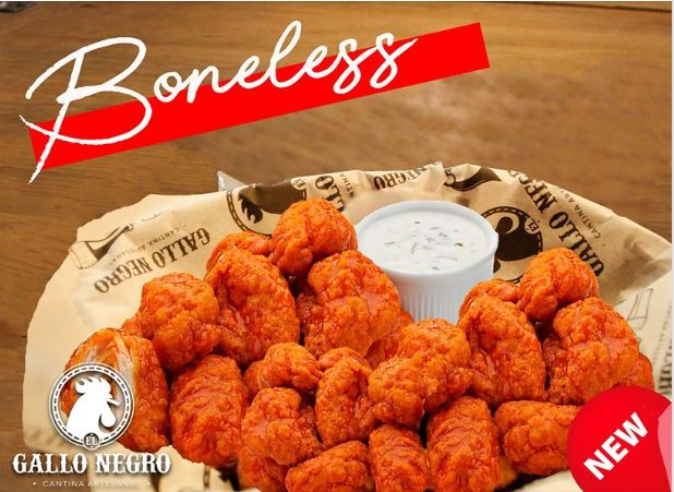 elgallonegrogdl's tweet photo. "Ya tenemos #Boneless para disfrutar con todo 🤤🍗 rica pechuga de pollo sin hueso con cualquiera de nuestras salsas de #Alitas pide tu orden y disfrútalas 😍😋

📥 ¡Reservaciones vía inbox o WhatsApp📱 33 1242 1477 📍López Cotilla #777" https://t.co/N4yOdk3Om2