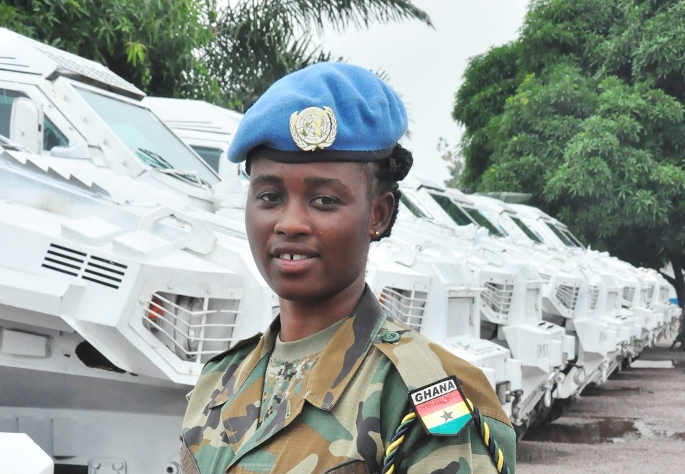 RT @noazhatori: RT @UNPeacekeeping: Meet Takyiwaa Esther from #Ghana. She is a driver serving with @MONUSCO in the #DRCongo. This is her first mission as a @UN peacekeeper. She is one of many young & dedicated women #ServingForPeace in our operations. Re…