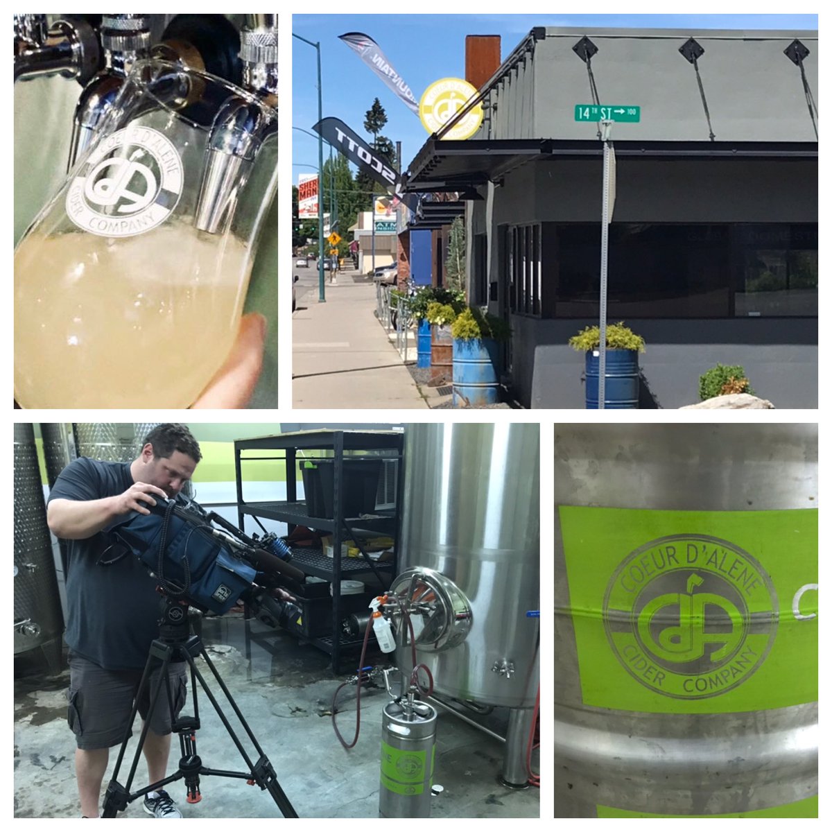 DerekKXLY's tweet photo. With our hot temps, doesn’t a glass of #craftcider sound good? Watch my #MadeInTheNW story on @cdaciderco tonight on our special edition of @kxly4news from 4:30-5:30. #kxly #CdAID #cider #cdacider https://t.co/X7PagEHJci