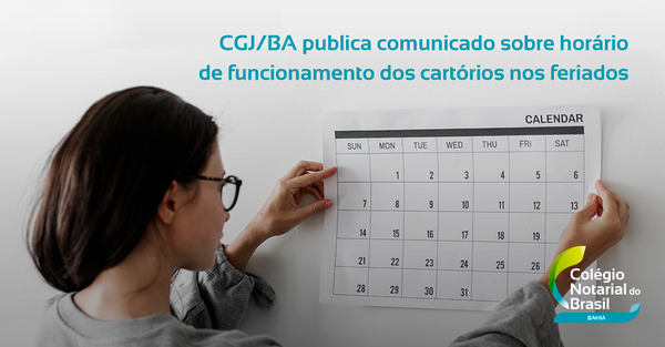 CNB_BA's tweet photo. O Comunicado nº CGJ/CCI 03/2019 determina que no dia 21 de junho - data que antecede o feriado de São João -, não haverá expediente nas serventias extrajudiciais do Estado, e o possível plantão das unidades que optarem pela suspensão. Saiba mais: https://t.co/rDXIgFkkza https://t.co/QvYOhjDtZL