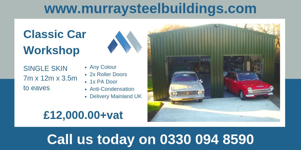 #steelbuildings #ClassicCar murraysteelbuildings.com/request-quote/