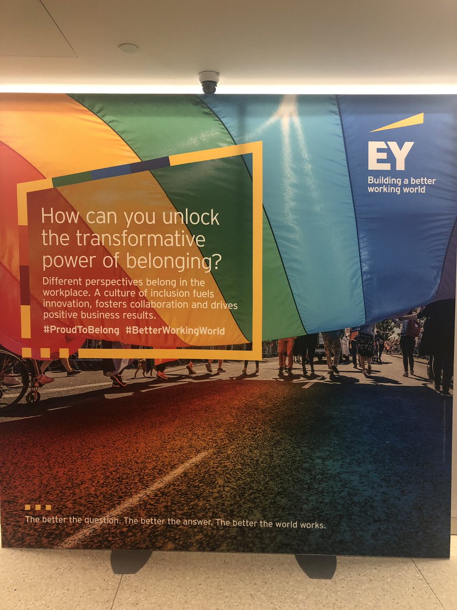 So proud to work for an organization that supports and fosters an inclusive environment for all its employees! Great event last night celebrating Pride Month and some amazing EY leaders and staff professionals! #ProudToBelong #betterworkingworld