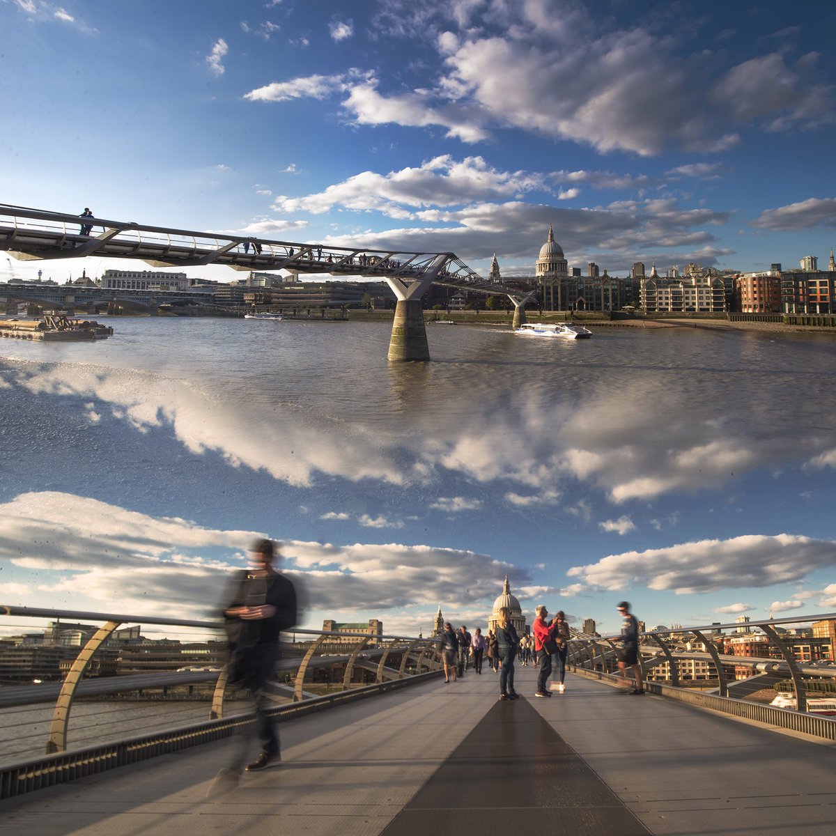 SimComplicated's tweet photo. A walk on the bridge #milleniumbridge #creative #creativephotography #imagination #NearlyFriday #weekend https://t.co/ndVnNiIhr4