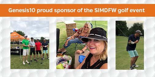 Genesis10Corp's tweet photo. Our Dallas team was out on the golf course recently, catching up with clients & perfecting their skills. Learn more about Genesis10: https://t.co/3qgc3prM6Z. #simdfw #SIMDFWgolf #technology #staffing #dallas @SIMDFW https://t.co/Be8IZwbiOK