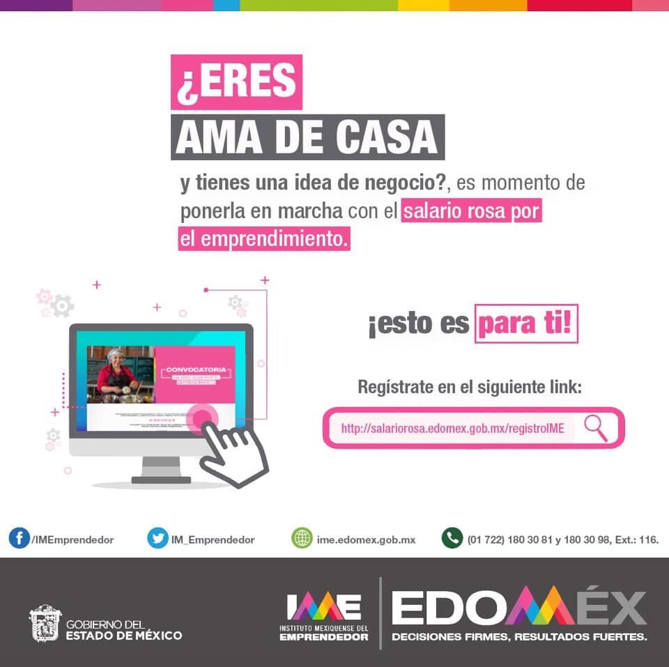 ZonaBT019's tweet photo. Sabemos que las amas de casa son el pilar de nuestras familias #mexiquenses.
Ahora gracias al #SalarioRosaPorElEmprendimiento podrán poner un negocio propio que les ayude a aumentar sus ingresos. 
#SedecoEdomex
#EmprendeEdoméx
#IMEmprendedor https://t.co/TIYfRTew8h