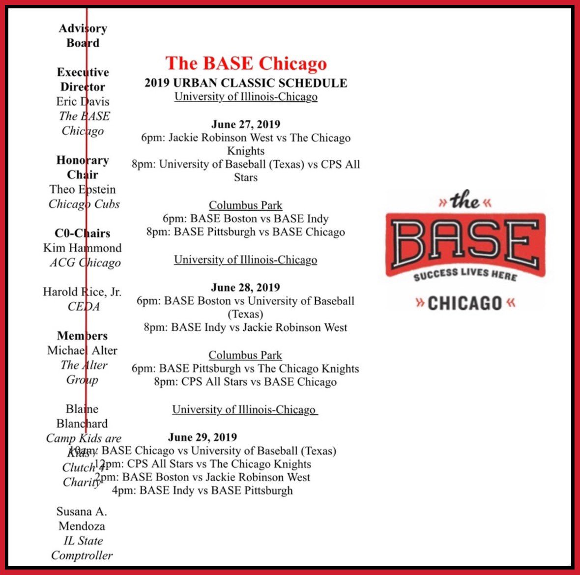 CPDKnights's tweet photo. Please come out and support this amazing organization as they continue to strive for a safe and promising future for our Youth and City of Chicago!
#mentors #basechicago #successliveshere #2019urbanclassic #chicagopoliceandfirebaseballclub #blessed #brotherhood https://t.co/lK2cNtOkvO
