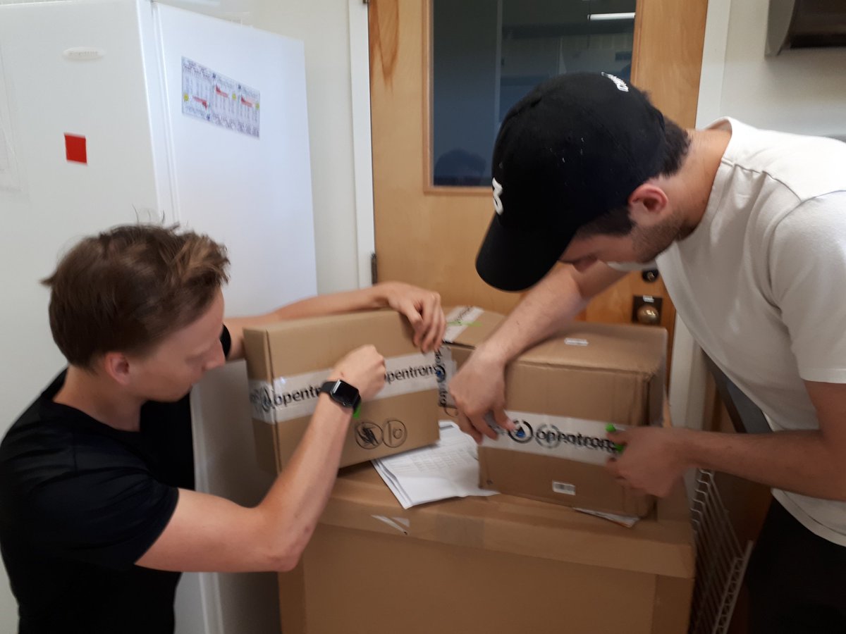 Angeliki Pantazi (@apantaz) on Twitter photo Woohoo! Our OT-2 robot is here and is getting unpacked. Thank you @OpenTrons_ for the generous gift. #igem2019 #uleth Woohoo! Our OT-2 robot is here and is getting unpacked. Thank you @OpenTrons_ for the generous gift. #igem2019 #uleth