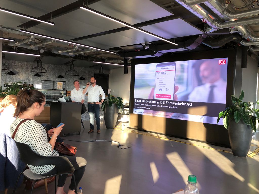 RalfWestbrock's tweet photo. I‘m a big fan of Deutsche Bahn‘s Komfort Check-In. Totally happy that tonight at #leanmunich, Jan Berg and Marc Balzerwoski are sharing insights into how the idea came to life and scale with the large corporation and its operations. https://t.co/PrpFsuFrob