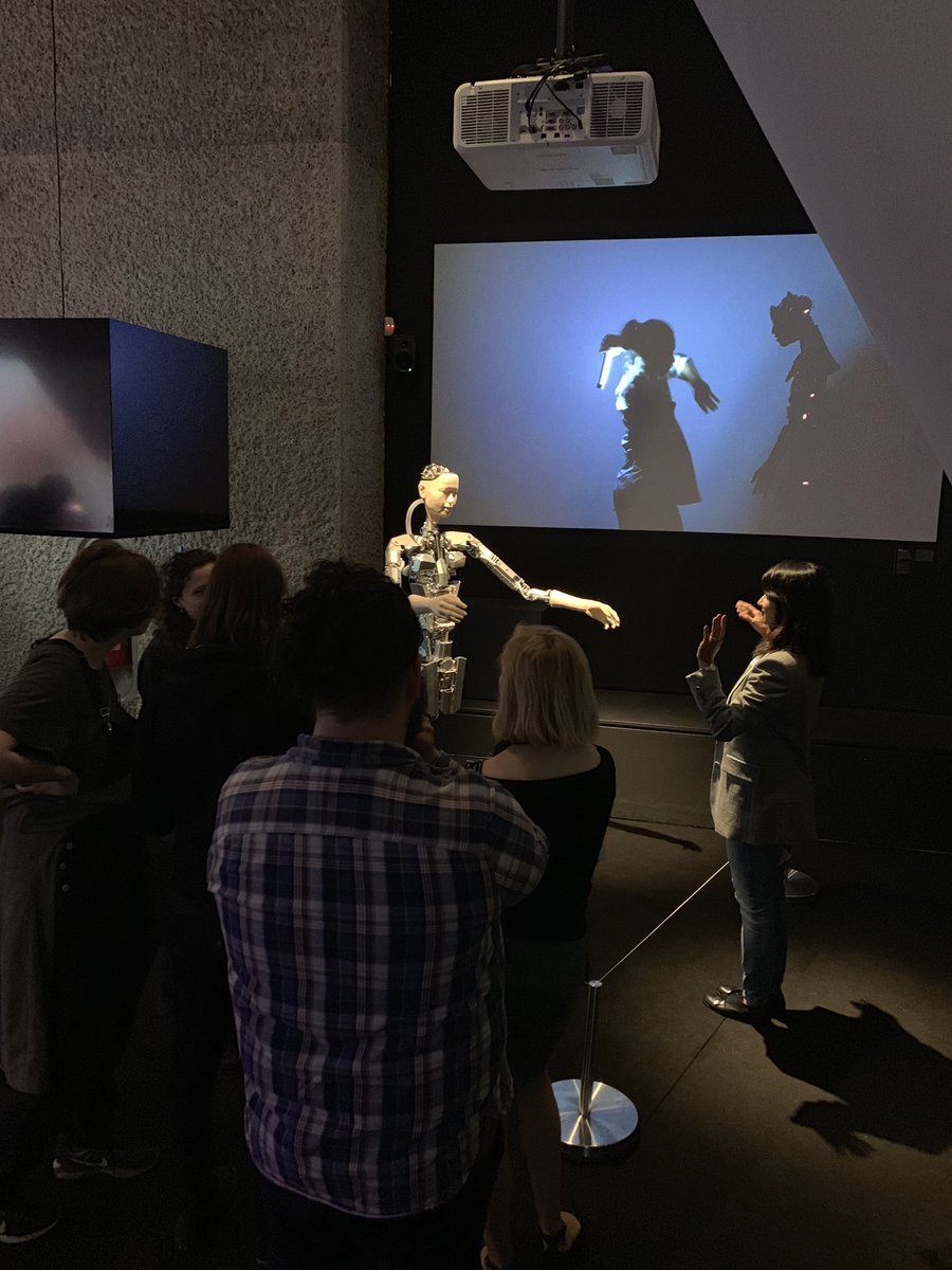 kateglazebrook's tweet photo. Just a regular afternoon with the @beapplied squad exploring the @BarbicanCentre’s new exhibition on AI and humanity #notyouraverageteam https://t.co/0opW2t8LEO