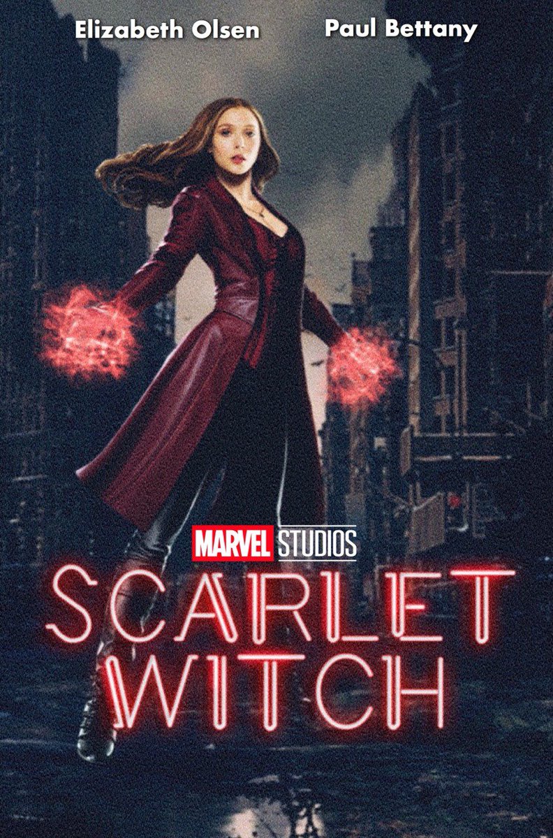 scarlntwitch's tweet photo. vi esse pôster feito por um fã e já comecei a imaginar como seria um filme solo da wanda. ela aprendendo feitiçaria com a agatha harkness, o passado dela sendo mostrado, talvez flashbacks com o pietro... eu me iludo tanto. https://t.co/H0hjMWn8OK