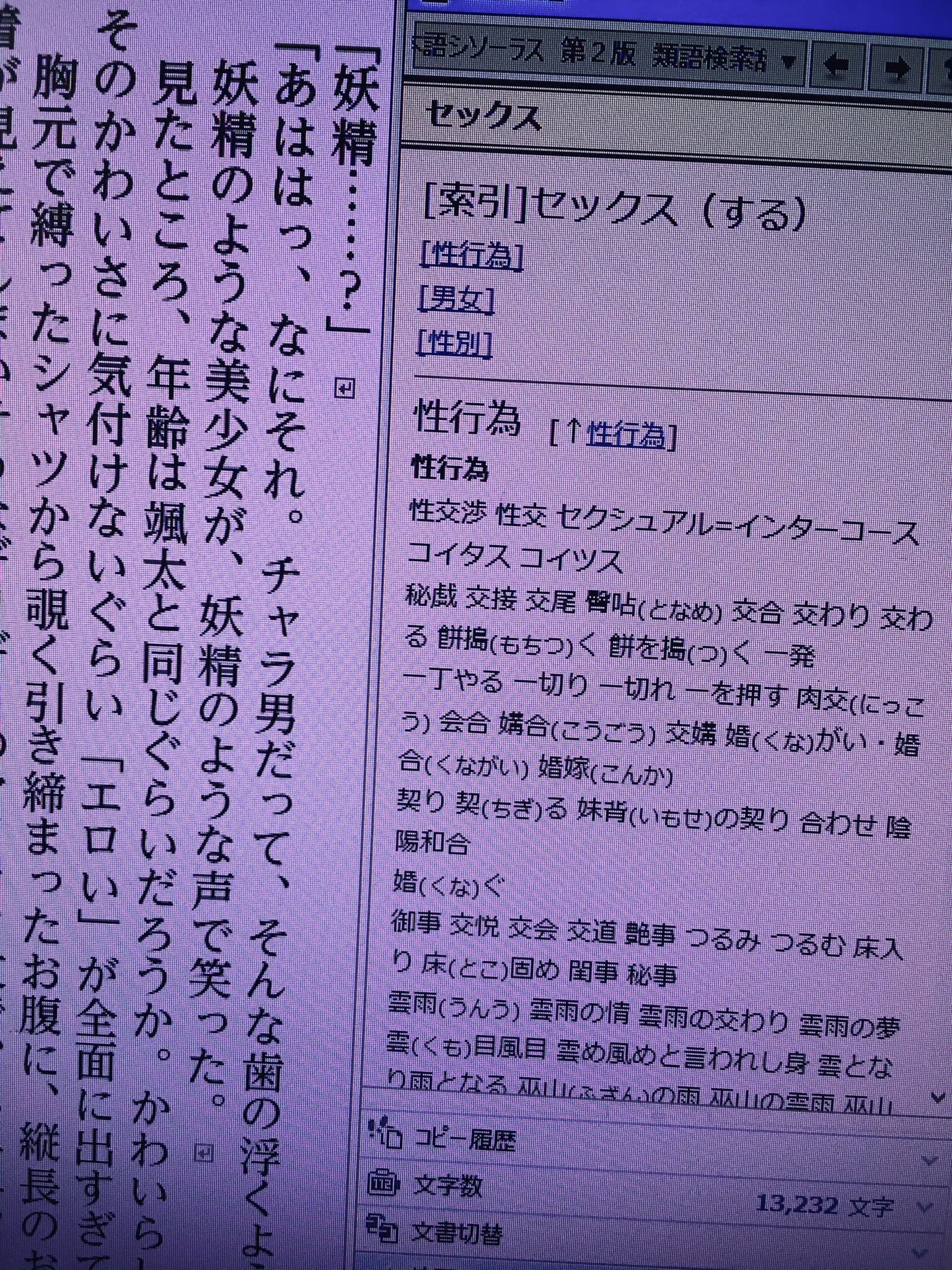 蝦沼ミナミ 痴漢小説発売中 のわりに僕が困っているときは しかたねーやつだな これ使えよ って 語彙貧乏な僕のために類語同義語関連語をごっそり集めてきて教えてくれる 19年の一太郎さんはツンデレ