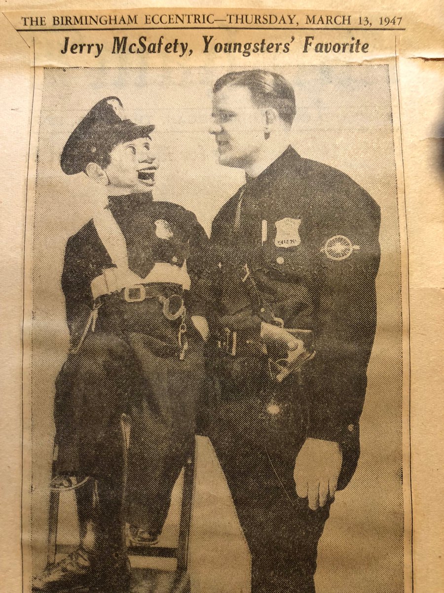 bham_museum's tweet photo. Throwback to 1947 when the Birmingham Police Department employed a ventriloquist dummy. They don't anymore because we've all seen how that Twilight Zone episode ends. #TBT https://t.co/pkm8R4FuEw