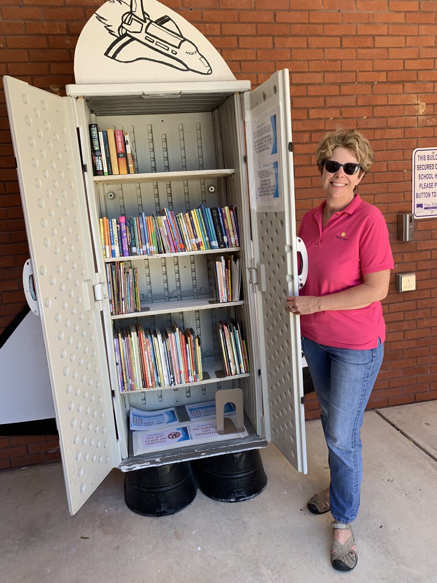 A few years ago Ptikins Ace Hardware kindly made and donated a library our students and families can use year round. It’s cleaned up and ready for lots of visitors this summer.