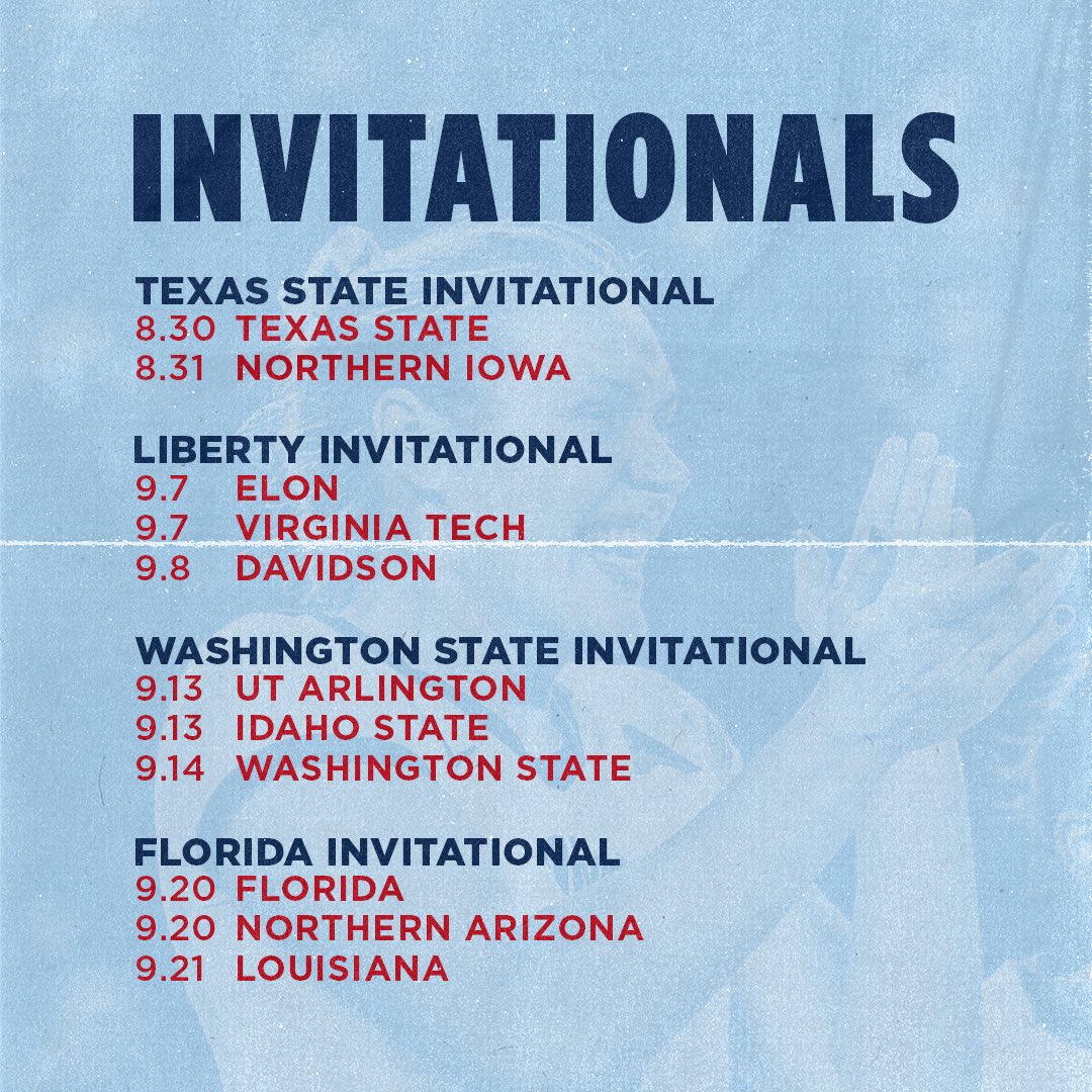 LibertyWVB's tweet photo. Here it is! Your 2019 @libertywvb Schedule! 🔥
4️⃣ Top 25 RPI Opponents
12 Home Matches
Liberty Invitational 🏐
📰: https://t.co/bMwHFnS4ml
#WhyNotLU #ASUNVB #GoFlames #WalkThroughTheDoor https://t.co/O9M7nzgdxI