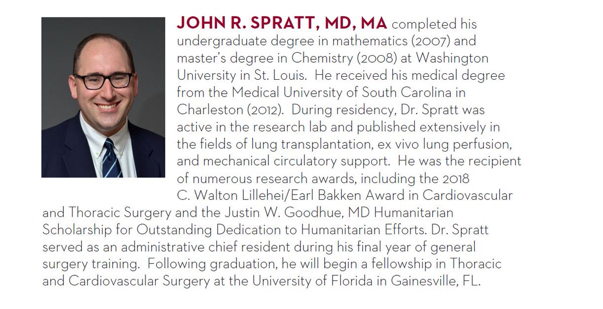UMN Surgery (@umnsurgery) on Twitter photo Meet one of our <a href="/umnmedschool/">UMN Medical School</a> surgery graduates Dr. John Spratt <a href="/dr_spratt/">John R Spratt, MD</a> who will be joining a cardiothoracic fellowship at <a href="/UFSurgery/">UF Surgery</a>. #UMNProud! #MedSurg #SurgEd Meet one of our <a href="/umnmedschool/">UMN Medical School</a> surgery graduates Dr. John Spratt <a href="/dr_spratt/">John R Spratt, MD</a> who will be joining a cardiothoracic fellowship at <a href="/UFSurgery/">UF Surgery</a>. #UMNProud! #MedSurg #SurgEd