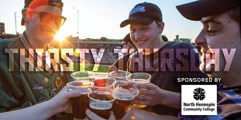 StPaulSaints's tweet photo. Tonight's the night to be at CHS Field. The weather forecast is 70 and sunny, there's $1 beer, and the Saints are playing. Tonight's Thirsty Thursday is presented by @NorthHennepin a member of @MinnStateEdu. We still have great ticket options available at https://t.co/iYhcDrhO2x https://t.co/QedYK2yqbD