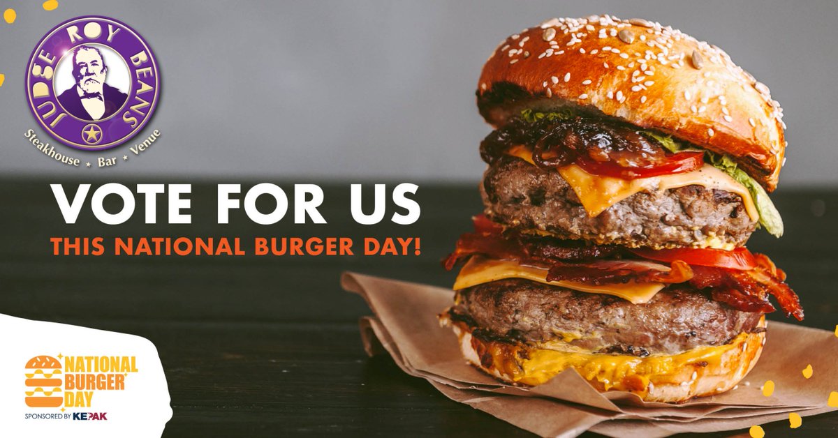 We're in the FINAL !!!!!!!! #nationalburgerday 
So we are asking for your HELP again .....
Please vote for our Newbridge Venue in County KILDARE- 
Judge Roy Beans Newbridge 
the link is below
nationalburgerday.ie/vote-now/