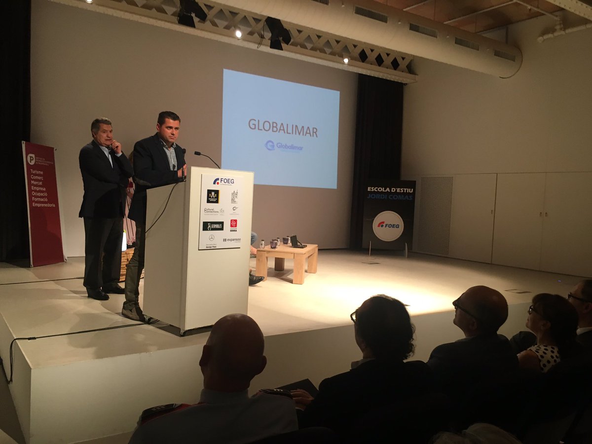 laFOEG's tweet photo. Segon reconeixement de la nit és per a l’empresa #Globalimar de @llagosteraldia en Joan Mestres i Jordi Martí recullen el guardó #EEJComas @ajpalafrugell @elMuseudelSuro https://t.co/Rg66LpdlEo
