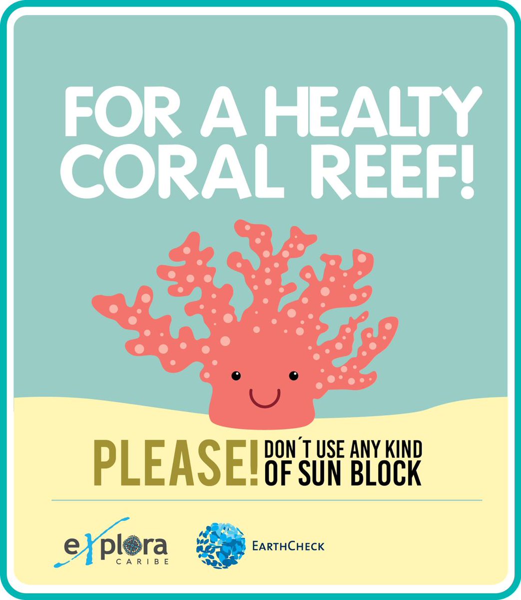 Going to the beach? Do not use sunblock lotion anymore! It is dangerous for the reef! Use clothes with UV protection. It also applies for cenotes, lagoons &amp; rivers.
<a href="/SedeturQROO/">Sría. de Turismo Quintana Roo</a> <a href="/SECTUR_mx/">SECTUR México</a> <a href="/sectur/">SECTUR</a> <a href="/TorrucoTurismo/">MiguelTorrucoMarqués</a> <a href="/DeAquiSoyQROO/">De Aquí Soy</a> <a href="/ExploraCaribeMX/">Explora Tours Mx</a>