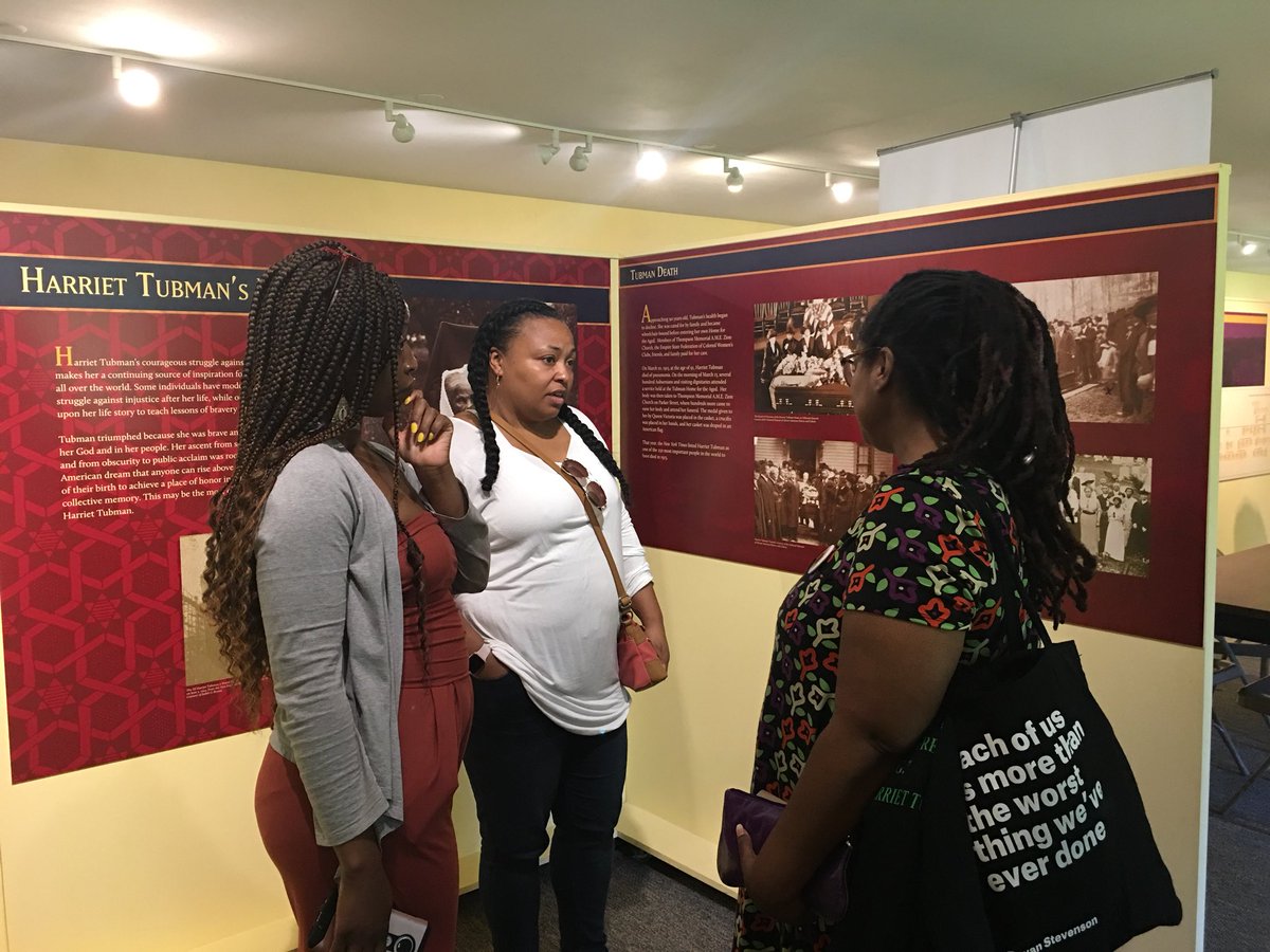 The #POCS group took a field trip to the Harriet Tubman National Historic Park in Auburn, NY. One artist said the trip “centered me and refocused my work for the day.” #qstc