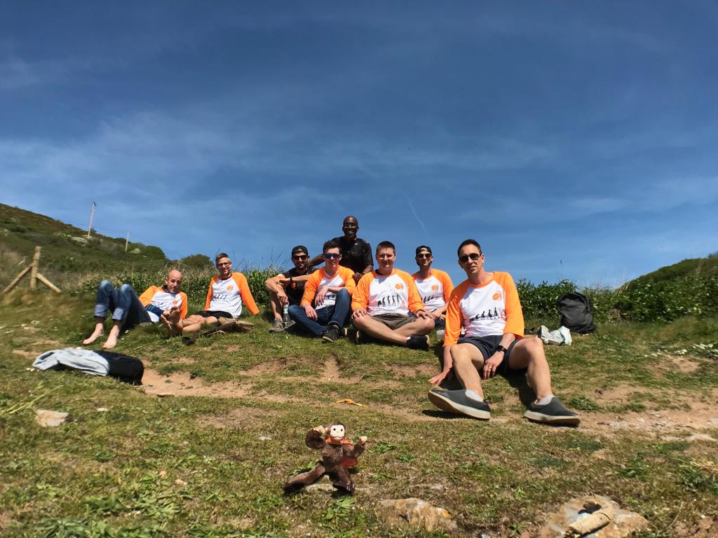 it_monkey's tweet photo. We went on a trip in our favorite rocket ship to the UK with my EMEA family 🚀. We even put down a flag during our expedition and everything. It was amazing!! 
-🐒🍌 https://t.co/fuEXp3PH5g