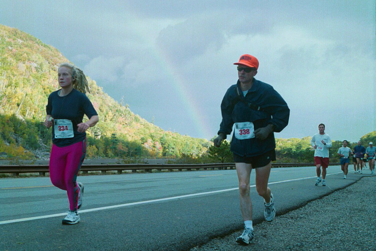 MDIMarathon's tweet photo. Throwback to the first ever MDI Marathon in 2002 🌈 #getrealmaine #runmdi #mainesbestmarathon #mdimarathon #crowathletics #mdi262 #runmaine #runacadia #visitbarharbor #visitmaine #runcation #destinationrace #mainething #maineinvitesyou #destinationmarathon #seatosummitraceseries https://t.co/Kv0DsdQ7sU
