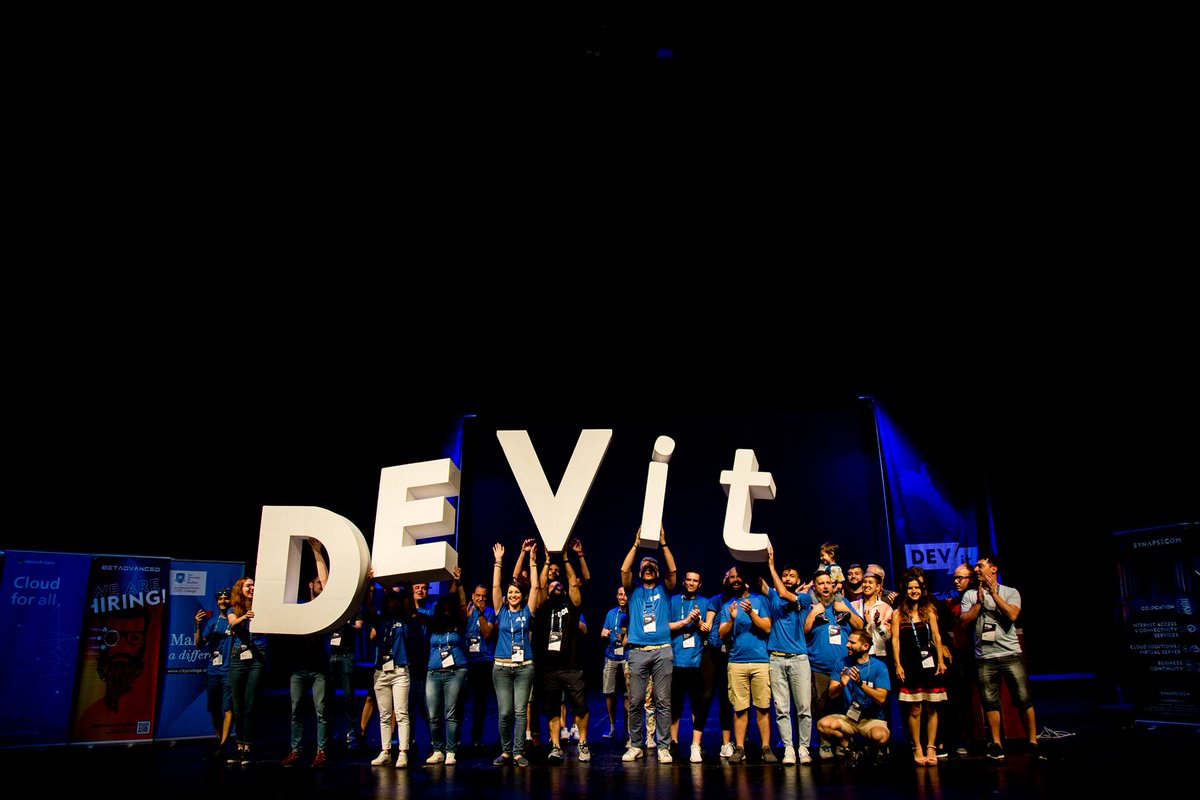 kbariotis's tweet photo. It's really not magic. It's the effort and work of super amazing and passionate folks. Here's for every year. #DEVit #DEVitConf #DEVit2019 https://t.co/0ru126UjUu