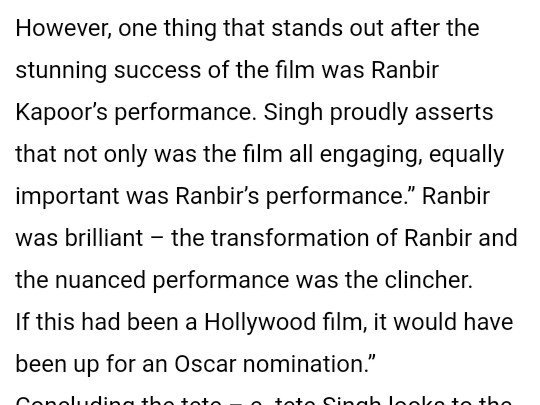 If this had been a Hollywood film, it would have been up for an Oscar nomination - Foxstar CEO vijaysingh about  #Ranbikapoor performance in  #sanju