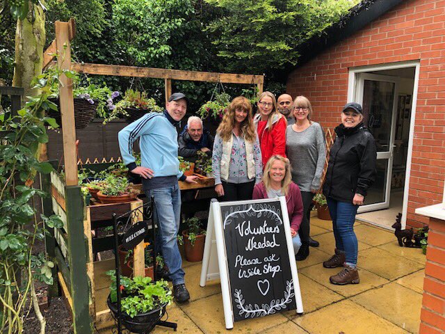CancerHelpLtd's tweet photo. A huge thank you to our friends from @marksandspencer #Deepdale #Fishergate #Blackburn for helping transform our new shop at Vine House @cancertales #MarksInAction #Volunteers #GoodNeighbours #CommunityEngagement https://t.co/gCEr8tvdPC