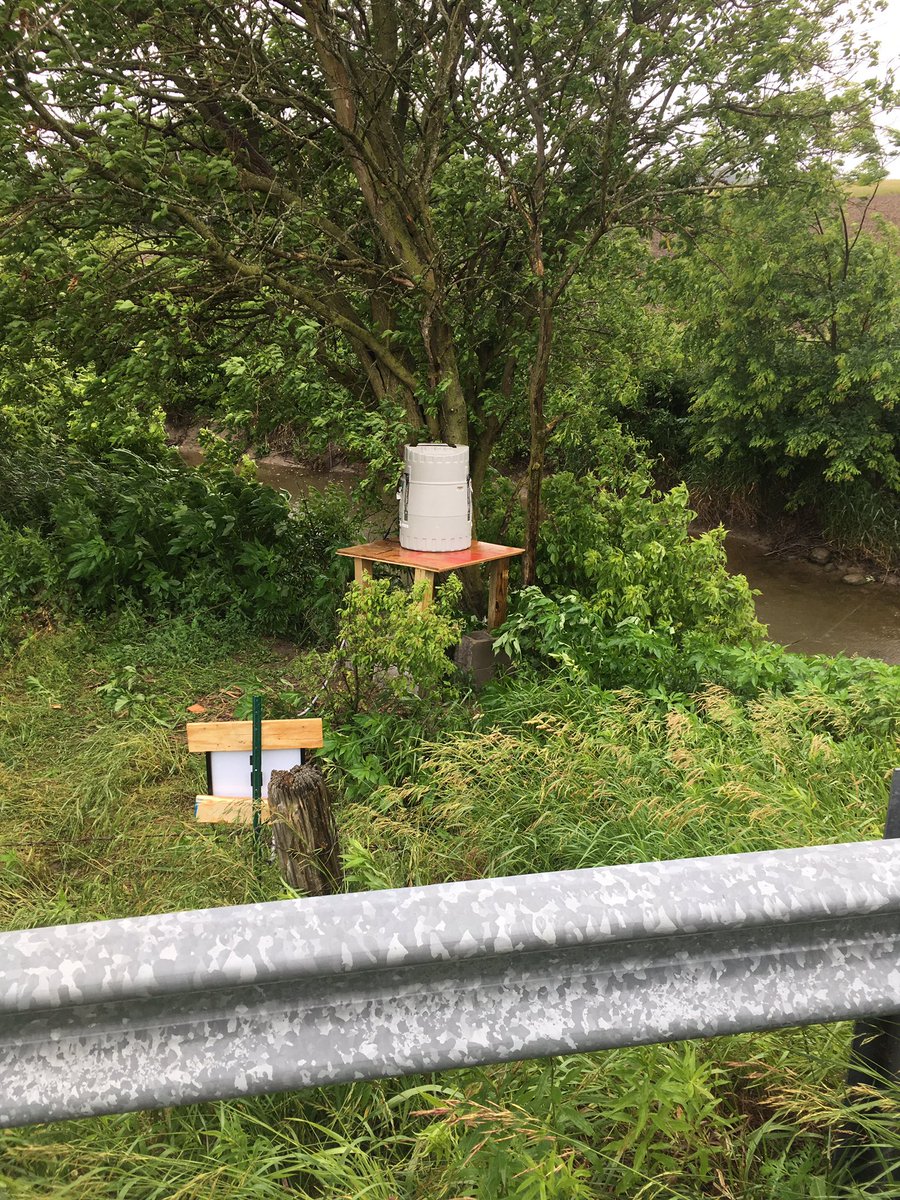 HandsOnSciABE's tweet photo. Can’t say I expected a field day in June to include <60 temps and rain. But it is Indiana... Either way got my #ISCO reinstalled today! Trying to get the rest of this sampling done today before I too closely resemble a #drownedrat #science #fieldday #PurdueatStMarys #2019weather https://t.co/rNABteo1Hr