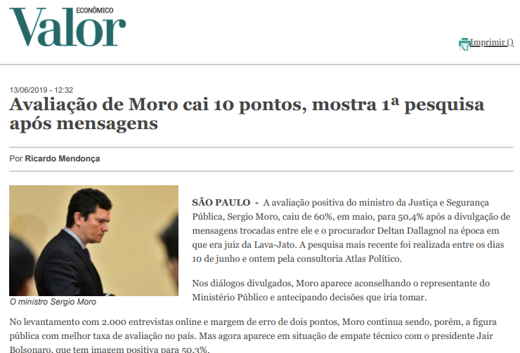 ggreenwald's tweet photo. Avaliação de Moro cai 10 pontos, mostra 1ª pesquisa após mensagens https://t.co/2oTsyFq40t