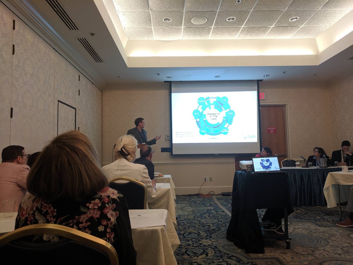 MatthewLawTech's tweet photo. Great presentation at the @MarylandBar annual conference on research and all the cool tech things the @a2jlab is doing. #LegalTech #MSBA2019 https://t.co/xpyoFVTORd