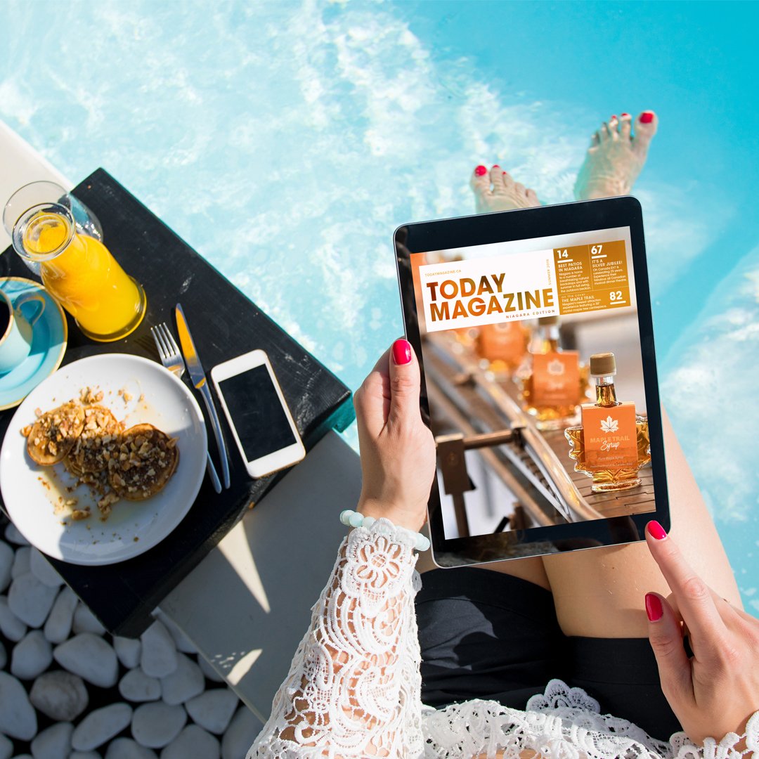 Find out where the best patios are in Niagara, where to eat and drink, shop, and where the best entertainment is. The Today Magazine Summer issue is on stands now! Or read digitally over on <a href="/issuu/">Issuu</a>