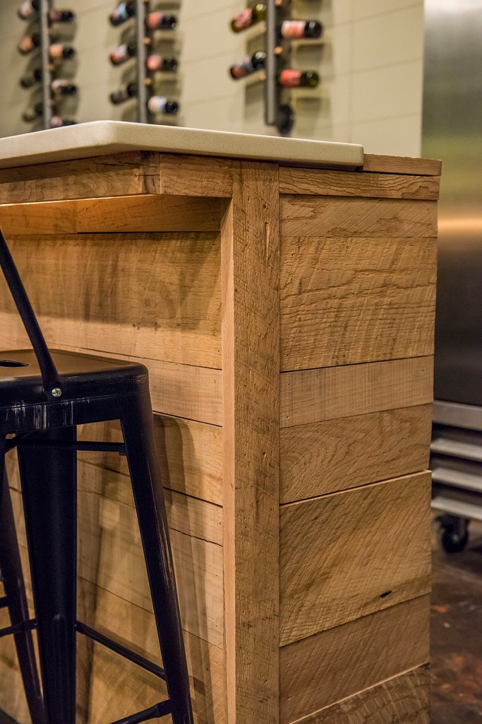 MonticelloHome's tweet photo. I don't do much in commercial but did this one for my brother at @VinoCellars. In his new space he needed a better working bar so we came up with this and these really cool bottle holders made by @AdvWelding #CustomBuilt #MonticelloHomes #keepcraftalive #buildingwithpassion https://t.co/BlpBOBgQiu